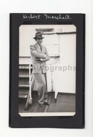Herbert Marshall & Jack Oakie - Vintage Candid Photographs