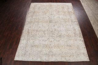 Antique Muted Tebriz Hand - knotted Area Rug Distressed Wool Large Carpet 10 ' x13 ' 2