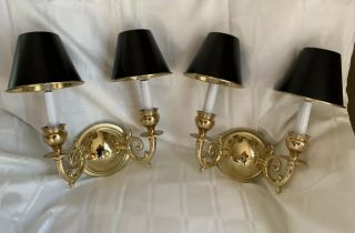 Pair Solid Brass French Bouillotte Wall Sconce Sconces Lamp - More Available