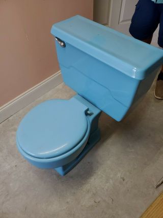 Vintage Kohler Orleans Blue Toilet