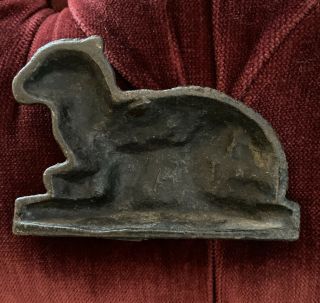 Cast Iron Vintage Door Stop (or decoration))  Black Sheep With White Baby Lamb 3