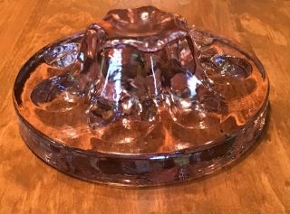 Vintage Mid Century Modern Chunky Heavy Glass Pipe Rest Holder Holds 7 Pipes