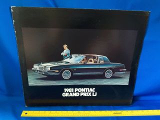 1981 Pontiac Grand Prix Lj Dealership Sign Poster Car Vtg Advertising 20.  5x17.  5