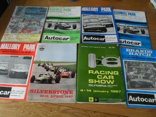 Vintage Motor Racing Programmes Silverstone Cadwell Mallory German Nurburgring
