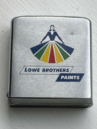 Vintage Zippo Lowe Brothers Paints Advertising Measuring Tape