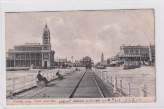 Vintage Postcard Glenelg Jetty South Australia 1900s