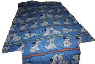 Vintage Disney Cti 101 Dalmatians Blue Duvet Cover Twin Bed Made France Fabric