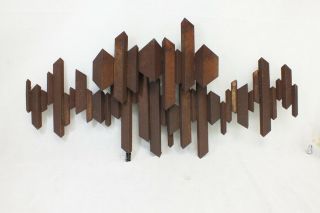Vintage Curtis Jere Metal Wall Sculpture Abstract Geometric Brutalist 49 Inches