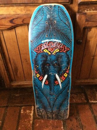 Vintage 1988 Powell Peralta Mike Vallely skateboard deck & signed 2