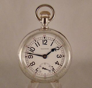 120 Years Old Waltham A.  T.  &co 17j Coin Silver Open Face Size 18s Rr Pocket Watch