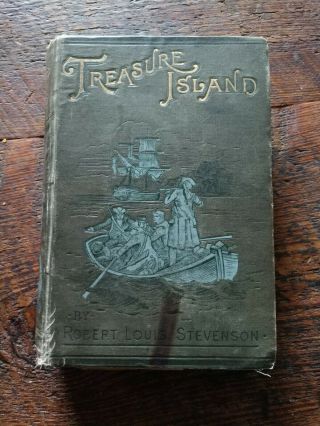 Treasure Island Antique 1883 1888 Hardcover Vintage Robert Louis Stevenson