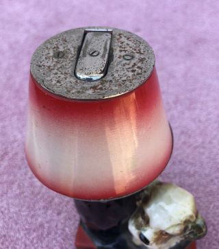 Vintage Rare Table Top Lighter By Evanus Lamp w/Puppy (See Details) 2