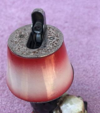 Vintage Rare Table Top Lighter By Evanus Lamp w/Puppy (See Details) 3