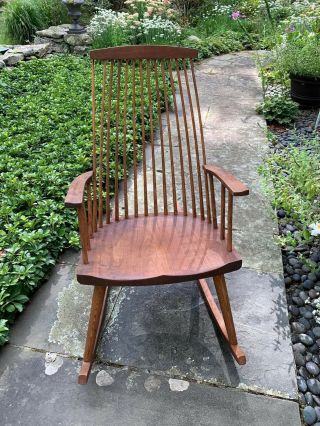 Thomas Moser " Gloucester " Hand Crafted Solid Cherry Wood Rocking Chair