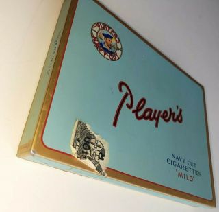 Vintage Players Navy Cut Cigarettes Tin Mild Blue Tobacco Metal Case