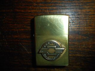 Zippo 1998 Chevrolet Emblem Brass Tm.  Gm.  Inscribed Lighter