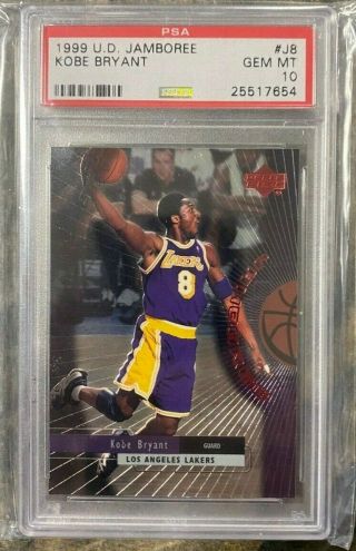 1999 Kobe Bryant Upper Deck Quantum Jamboree J8 Psa Gem 10 Lakers Hof