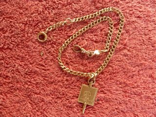 Antique 1918 Phi Beta Kappa Fraternity 14k Gold Key Missouri W/14k Watch Fob