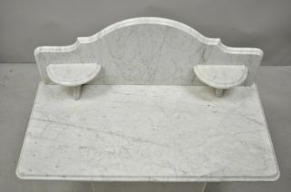 Antique American Victorian Eastlake Marble Washstand Commode Chest Top Only