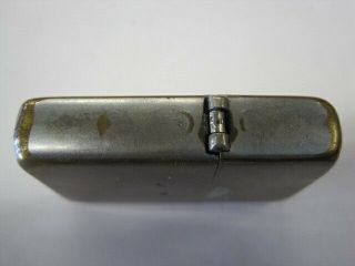 Rough 1940s 3 barrel hinge Zippo lighter 2032695 wrong insert w/ box - lid loose 3