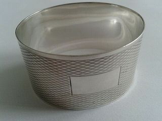 Vintage Oval Sterling Silver Napkin Ring By Harman Brothers,  Birmingham 1965 19g