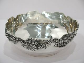 8.  5 In - Sterling Silver Shreve Crump & Low Boston Antique Floral Bowl