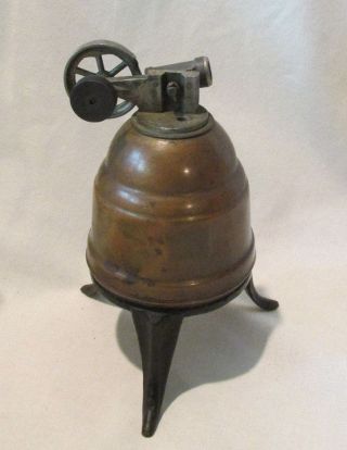 Early Unusual Spun Copper Bee Hive Toy Steam Engine Motor Rare 6.  5 " Antique Old