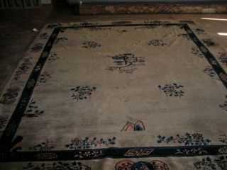 Close Out Lovely Early Antique 1910 - 1920 Chinese Art Deco Rug 9.  2x11.  7