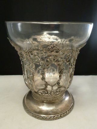 Sterling Silver Brand - Hier Co.  Ornate Vase Design 1086 York Pierced 592 G