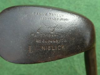 Playable Vintage Hickory Jh Taylor Niblick (l) Sw C3 Old Golf Memorabilia
