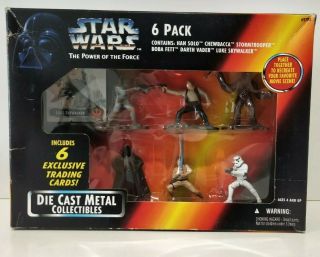 Vintage Star Wars Action Masters Die Cast Rare 6 - Pack Mib Boba Fett Han Solo