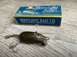 Rare,  Vintage Moonlight Bait Company Mouse,  No.  50 With Correct Box