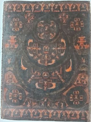Early 17th Century Very Rare Buddha Mandala Thangka Founded In Kham,  Tibet
