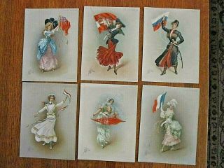 12 Turkish Trophies 1903 Tobacco Cards A H Sohn Women Costumes/flags