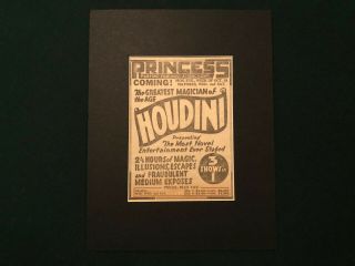 Houdini Antique vintage magic magician trick prop illusion Harry poster 2