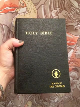 Holy Bible Placed By The Gideons Chicago Iilinois Hardcover Vintage