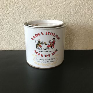 Vintage India House Smoking Tobacco Tin 8 Oz Empty Very Good