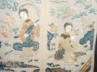 Wonderful Early 19th Century Silk Embroided Chinese Sleeves? Hg