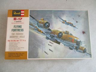 Vintage 1/72 Scale B - 17 Flying Fortress Model Kit By Revell H - 201