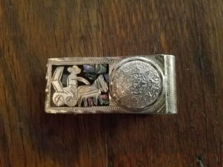 Vintage Mexican Money Clip Silver