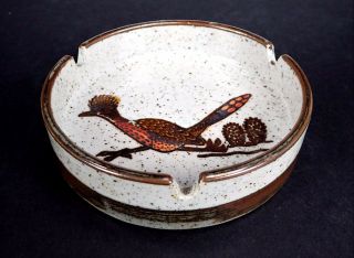 Roadrunner Bird Ashtray Hand Crafted Otagiri Japan Vtg 70s Stoneware