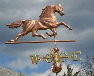 Sweet Copper Horse Weathervane W/scrolled Directionals 417 Made In Usa