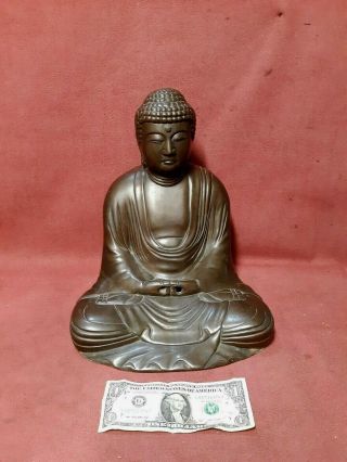 Large Antique Japanese Asian Bronze Buddha Sculpture