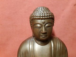 Large Antique Japanese Asian Bronze Buddha Sculpture 3