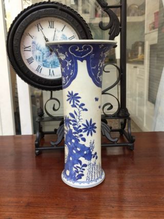 A Large antique chinese blue and white kangxi porcelain vase (Shipwreck) 3
