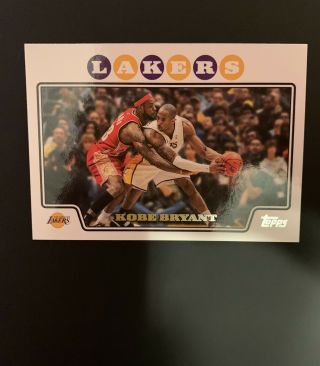 2008 - 09 Topps Kobe Bryant Lebron James Base Card 24 Goat Lakers Cavs