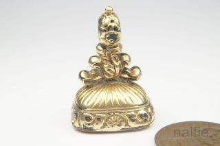 Antique Georgian English Gold Agate Intaglio Seal Fob W/ Concealed Locket C1822