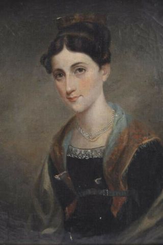 Lady Portrait,  Early 19th Century Oil On Canvas