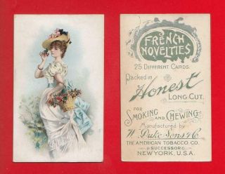 1891 Duke - N110 French Novelties - Girl With Basket Of Cherries Ex,