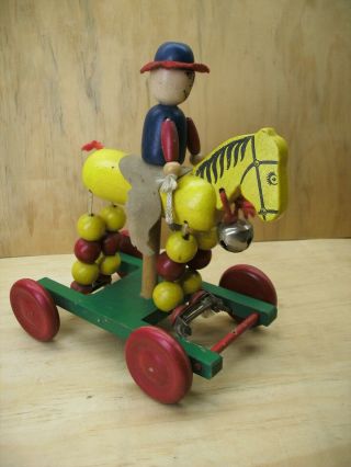 Vintage Kohner Bros.  Pull Toy - 1947 Riding Joe 151 -